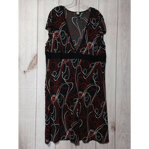 Studio 1940 Dress Ladies 22W Black Red‎